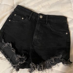 ZARA black denim shorts